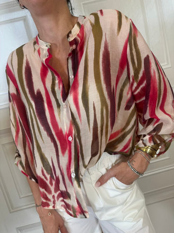 Camicia fantasia rubino - Haveone