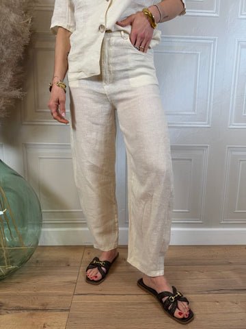 Pantalone in 100% lino burro - HaveOne