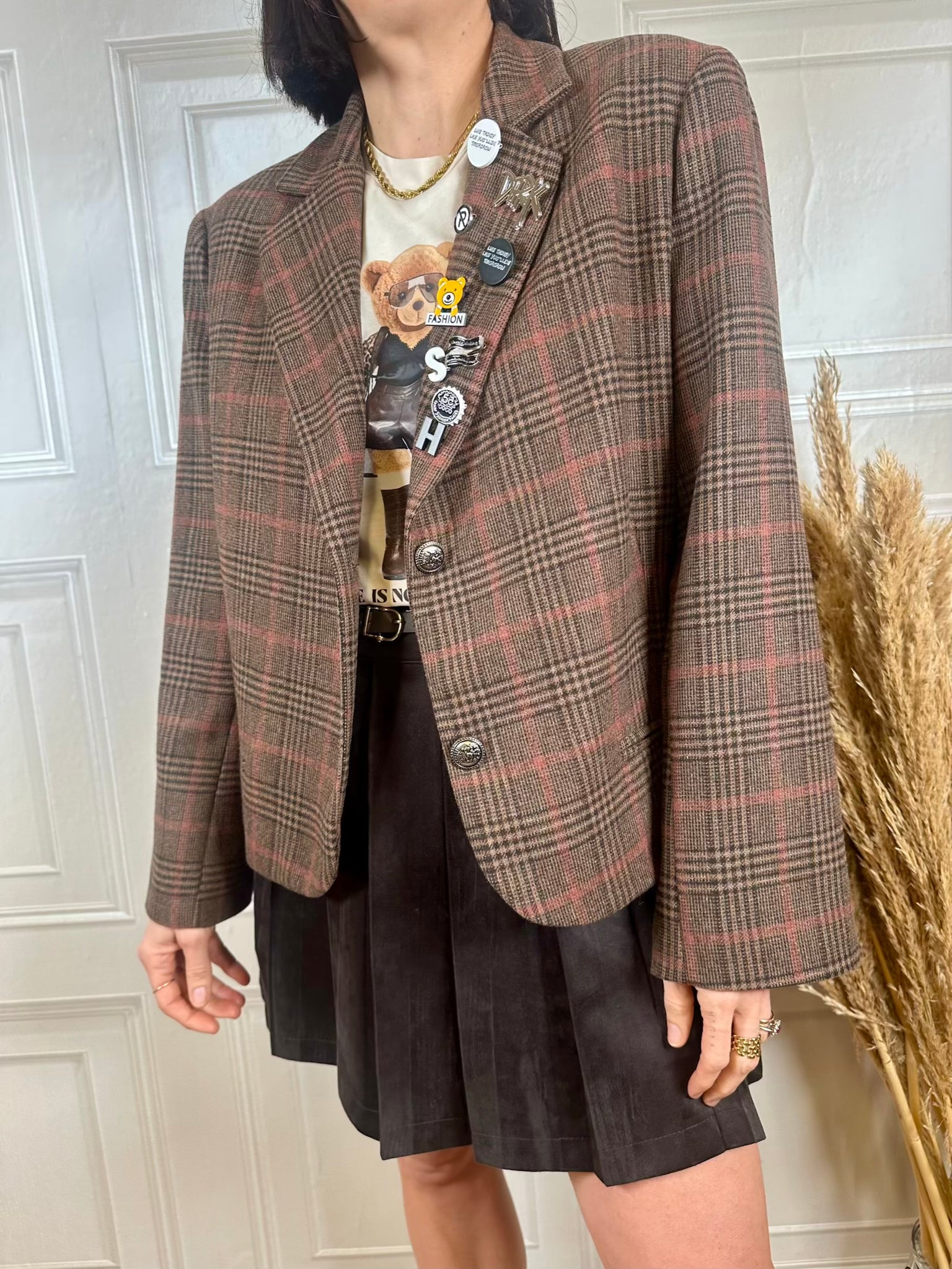 Blazer lana principe di galles- Tensione in