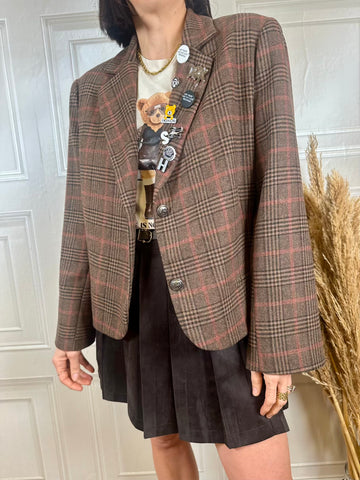 Blazer lana principe di galles- Tensione in