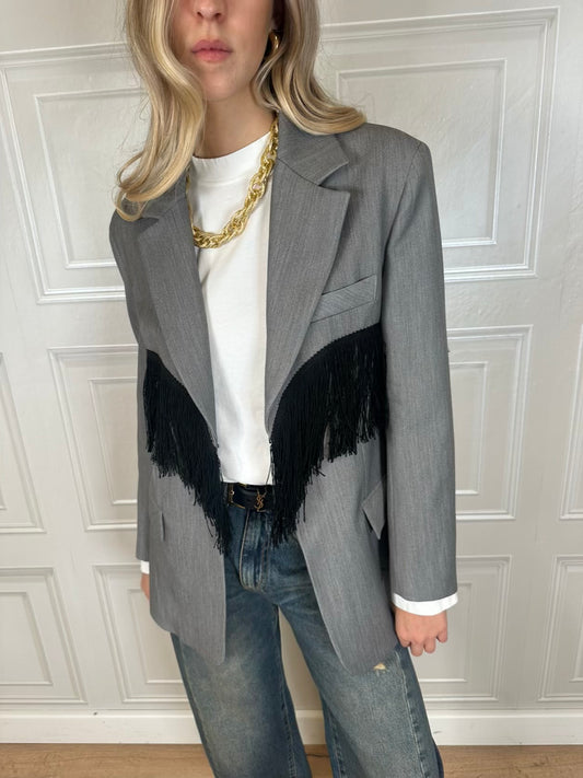 Giacca Blazer Frange Grigio - Vicolo