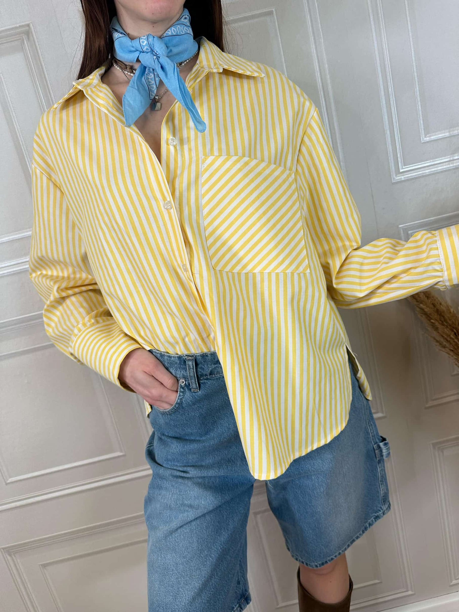 Camicia a righe con bandana - Haveone