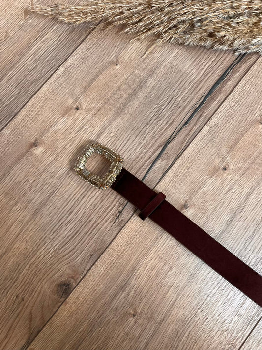 Cintura velluto fibbia strass - Hola selection