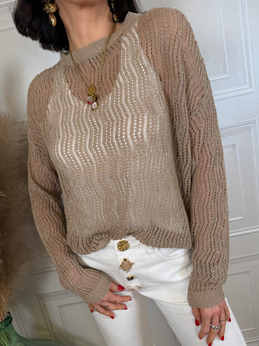 Maglia traforata lurex - Philia loft