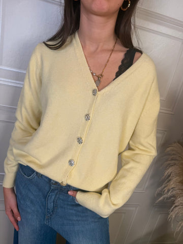 Cardigan gioiello viscosa - Kikisix