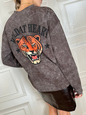 T-shirt stone wash tigre - Haveone