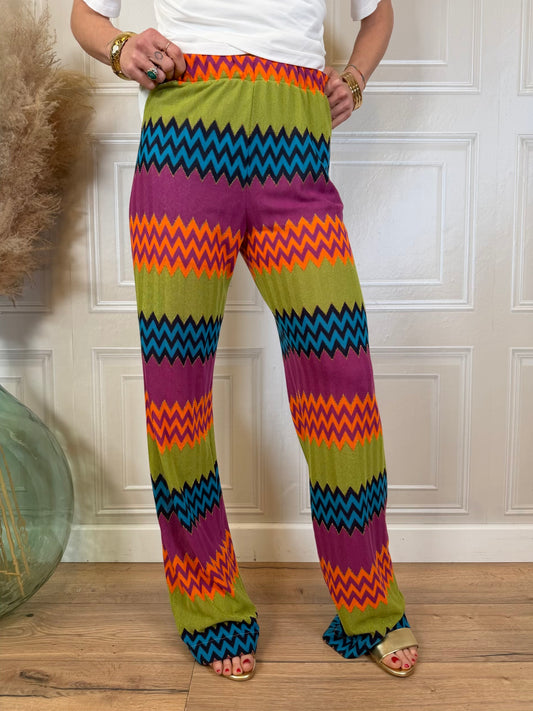 Pantalone palazzo zig zag - Vicolo