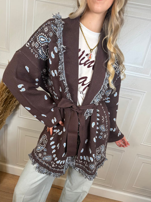 Cardigan Alanui bandana moro - Tensione In