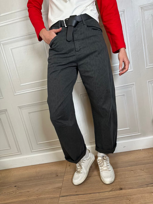 Pantalone barrel maculato piombo - SusyMix