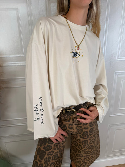 T-shirt manica ampia le soleil dans le coeur - Vicolo