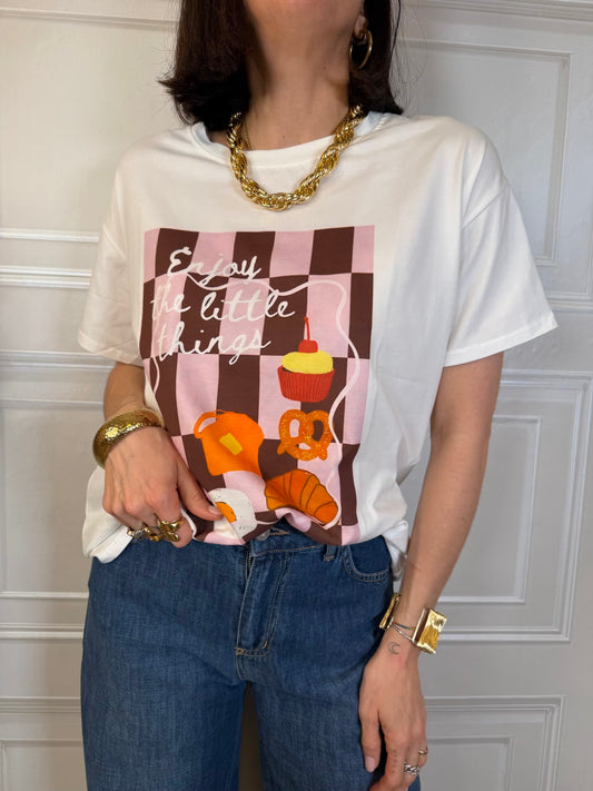 T-shirt enjoy the little things  - Hola Selection