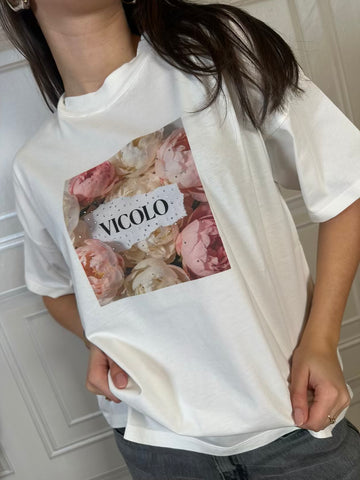T-shirt peonie  - Vicolo