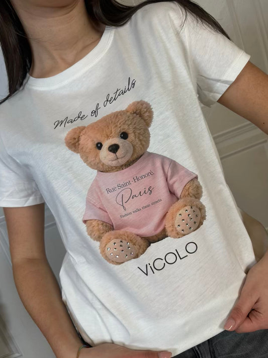 T-shirt orsetto rosa - Vicolo