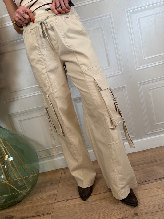 Pantalone cargo beige - Haveone