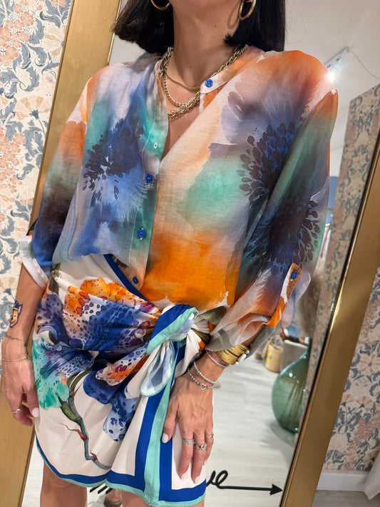 Camicia orchidea azzurro - Haveone