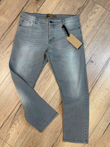 Jeans denim carrot fit grigio - Stilosophy