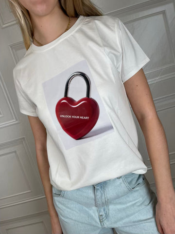 T-shirt lucchetto cuore - Vicolo