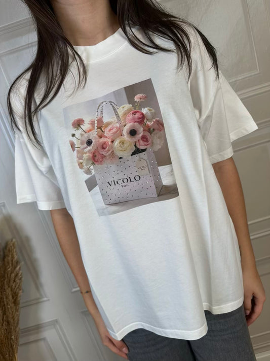 T-shirt mazzo di fiori - Vicolo