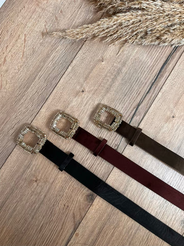 Cintura velluto fibbia strass - Hola selection