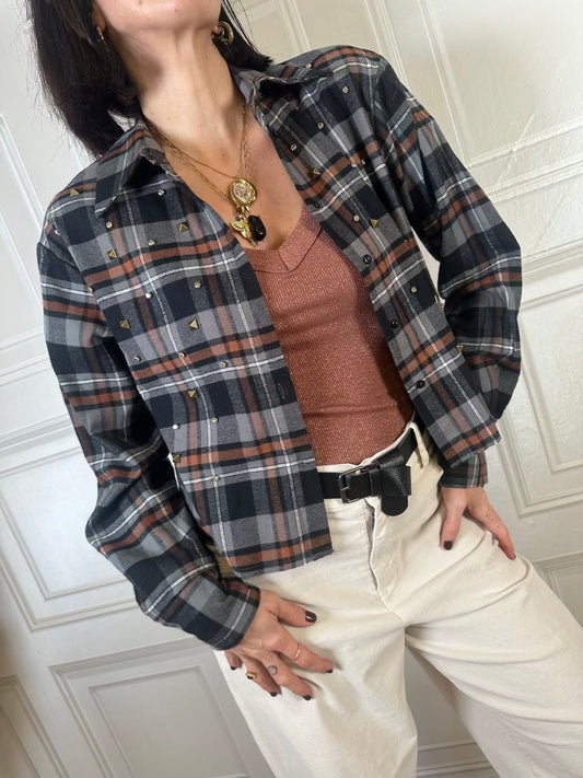 Camicia crop borchie - SusyMix