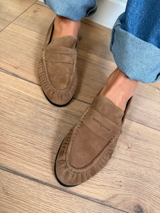 Mocassino scamosciato taupe - Ovyé