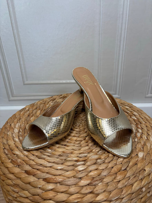 Sandalo Mule Vipera oro  - Ovye
