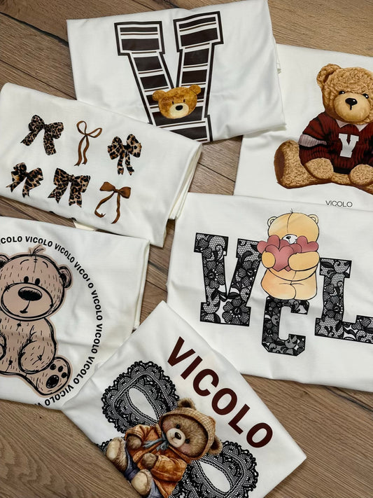 T-shirt V orsetto - Vicolo