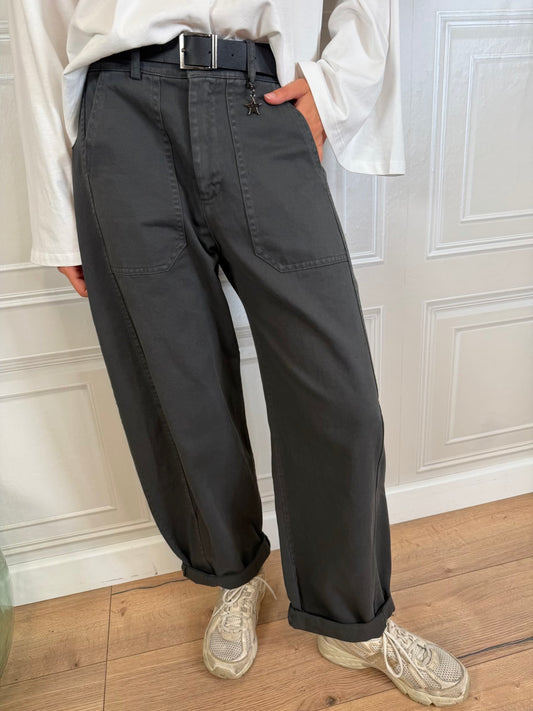Pantalone egg fit stellina piombo - SusyMix