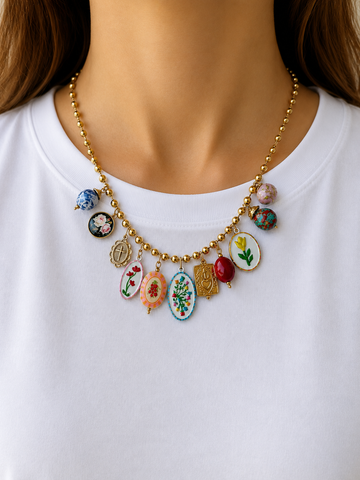 Collana Rosalie multicharms - Hola
