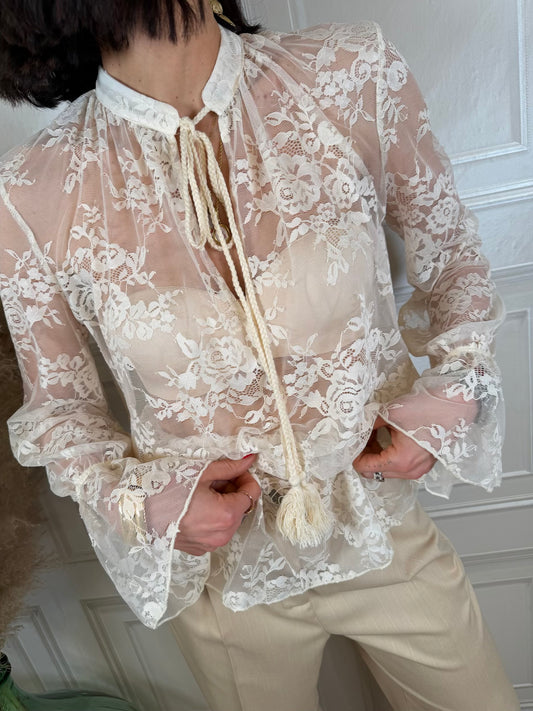 Camicia pizzo burro - Vicolo