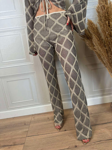 Pantalone rombi lurex - Haveone
