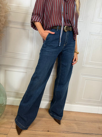 Jeans Elena blu wide leg - Vicolo