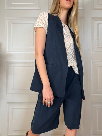 Gilet soft touch blu - Kikisix