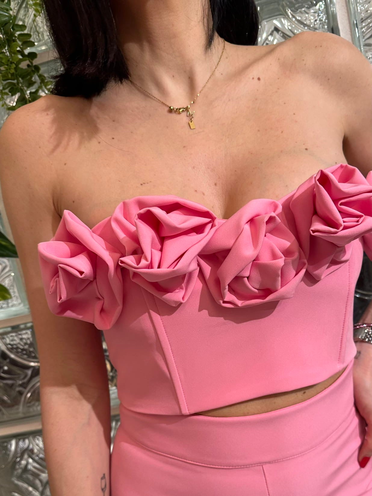 Top crop con rose - Haveone