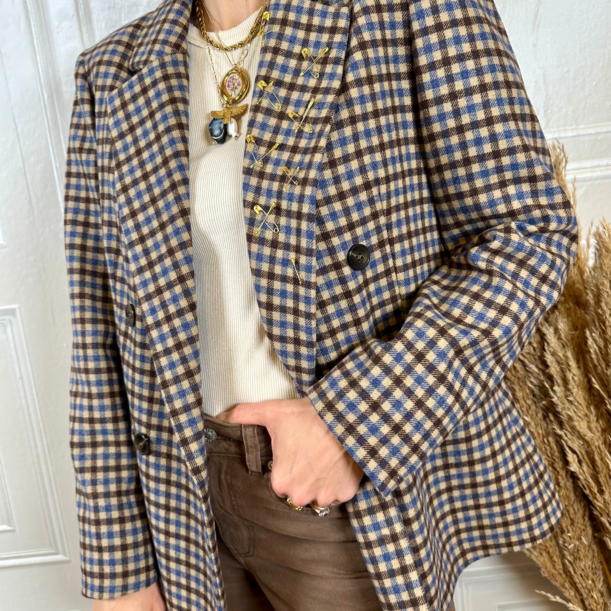 Blazer lana quadretti - Tensione in