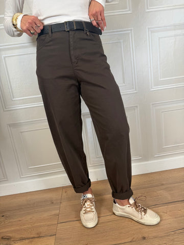 Pantalone carrot cuoricino moro - SusyMix