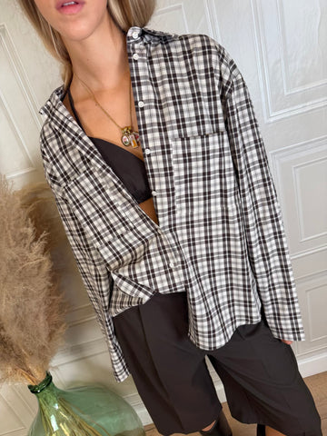 Camicia check moro e panna - Haveone
