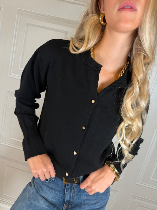 Cardigan bottoni a cuoricino - SusyMix