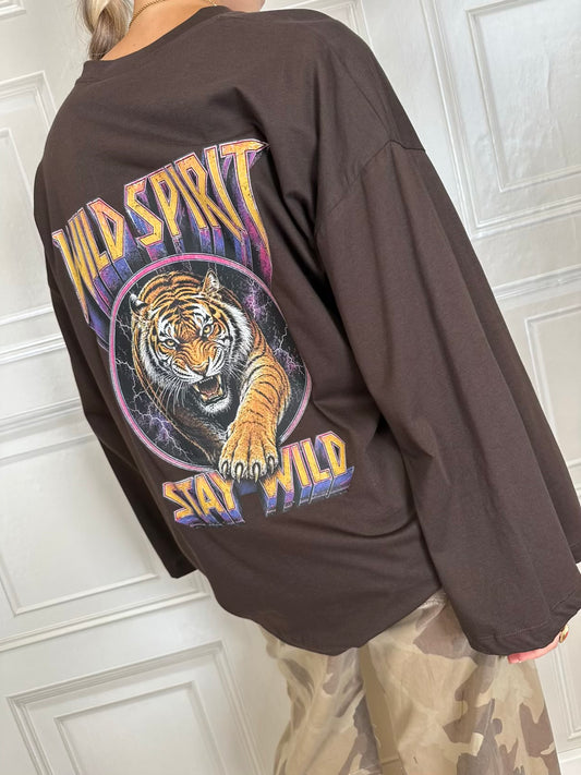 T-shirt wild spirit tigre moro - vicolo