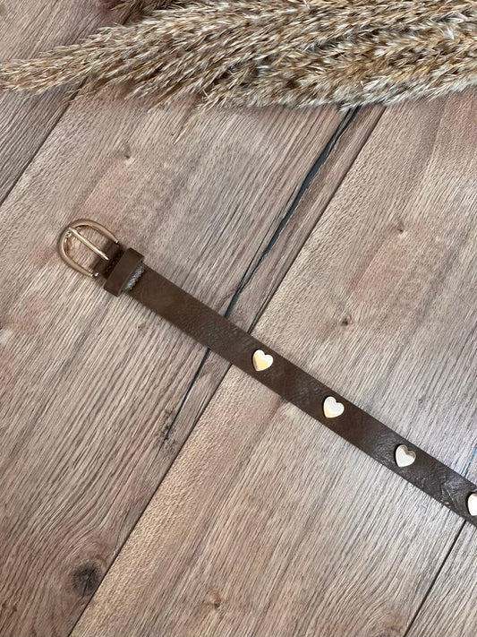 Cintura ecopelle cuoricini - Hola selection