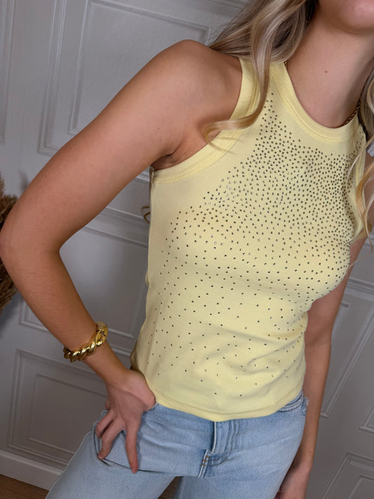 Canotta costine strass - Vicolo