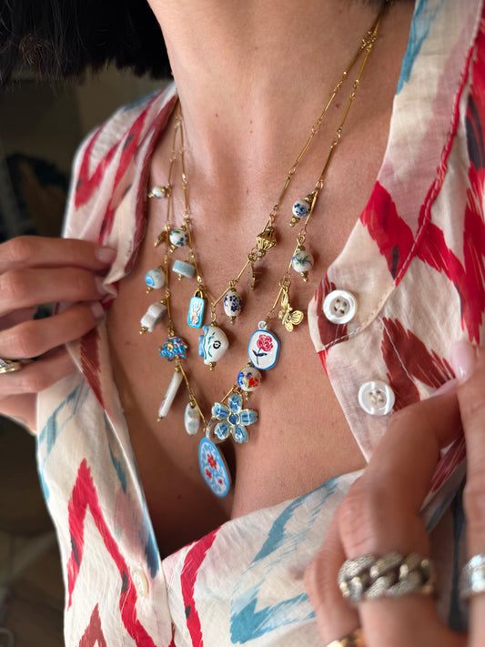 Collana Santorini multicharms - Hola