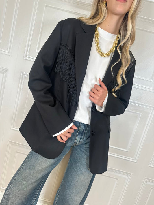 Giacca Blazer Frange nero - Haveone