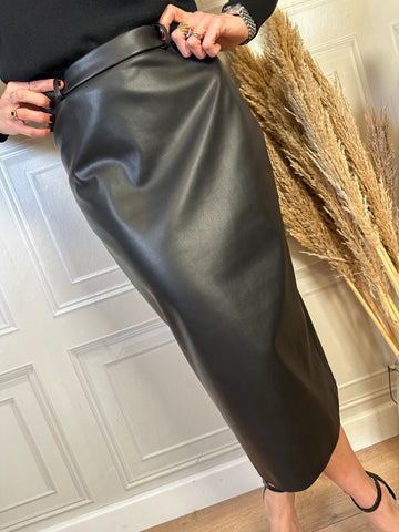 Gonna midi eco pelle - Vicolo