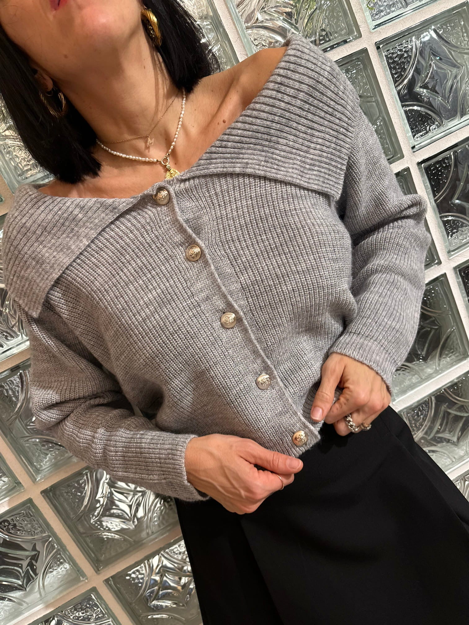 Cardigan scollo bardot - Tensione in