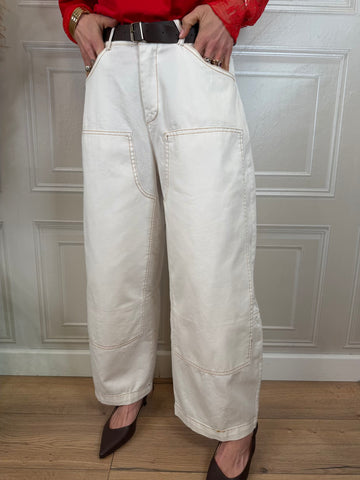 Jeans Worker lavaggio bianco - SusyMix