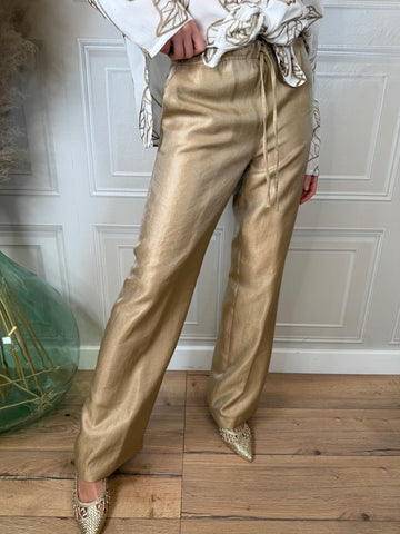 Pantalone oro satinato - Philia Loft