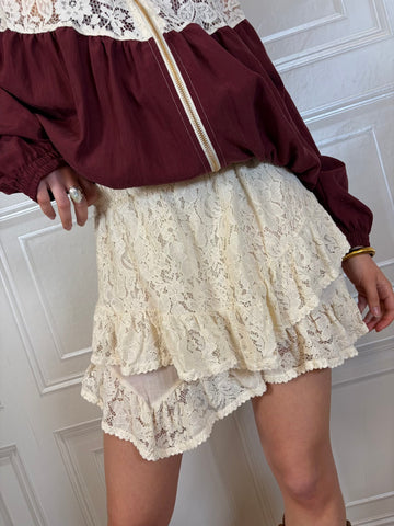 Shorts in pizzo balze burro - Kikisix