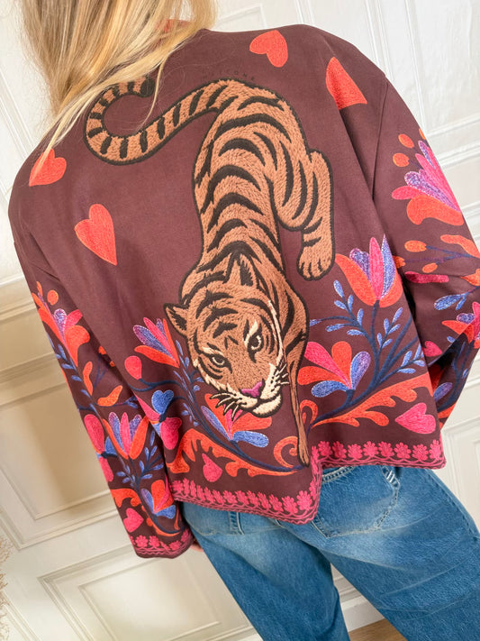 Giacca Bomber Tiger scamosciato - Nomad Haveone