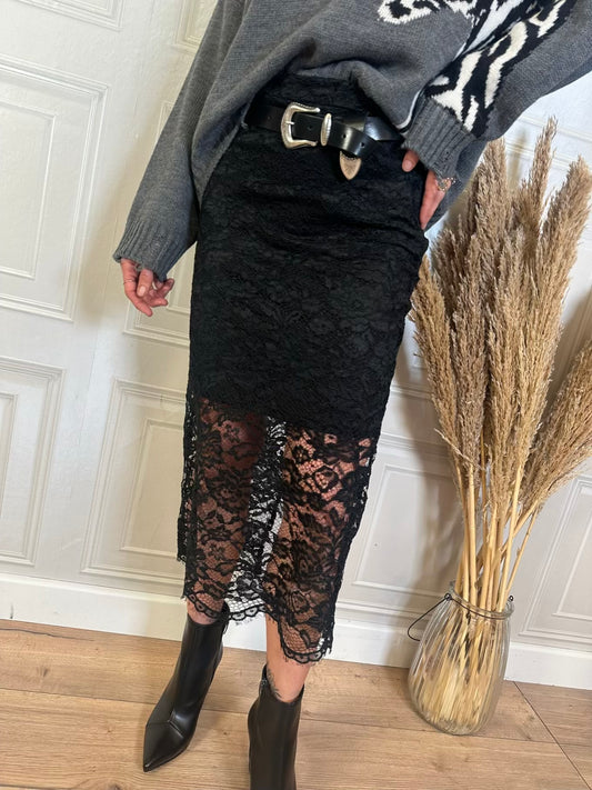 Gonna longuette pizzo - Tensione In